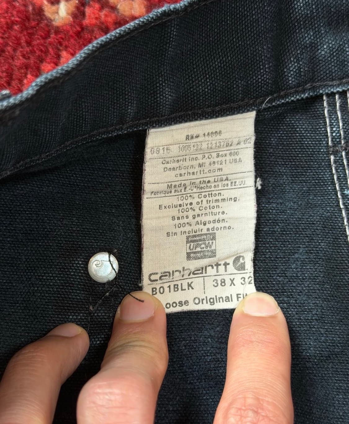[38] OG USA Made 칼하트 B01 더블니 쇼츠 상품이미지5