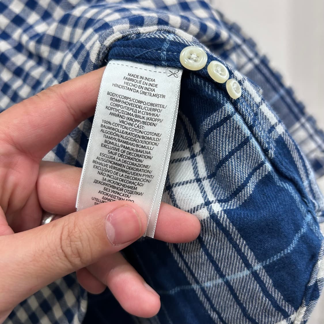 폴로 랄프로렌 클래식핏 코튼 깅엄체크 셔츠 상품이미지4