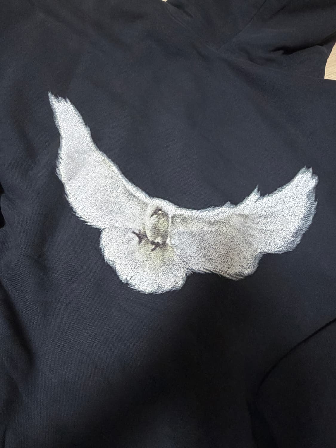 XS 이지갭 발렌시아가 도브 후드 워시드 블랙 상품이미지2