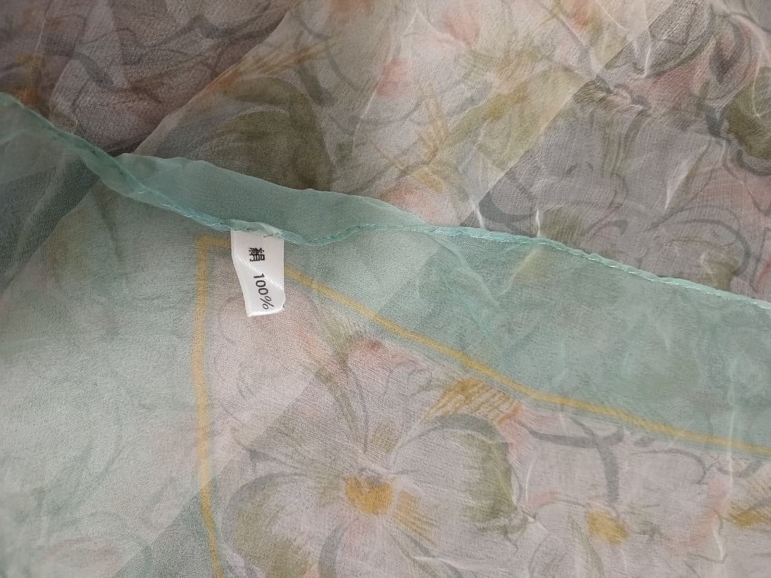 모리걸 플라워 얇은 실크스카프  상품이미지2