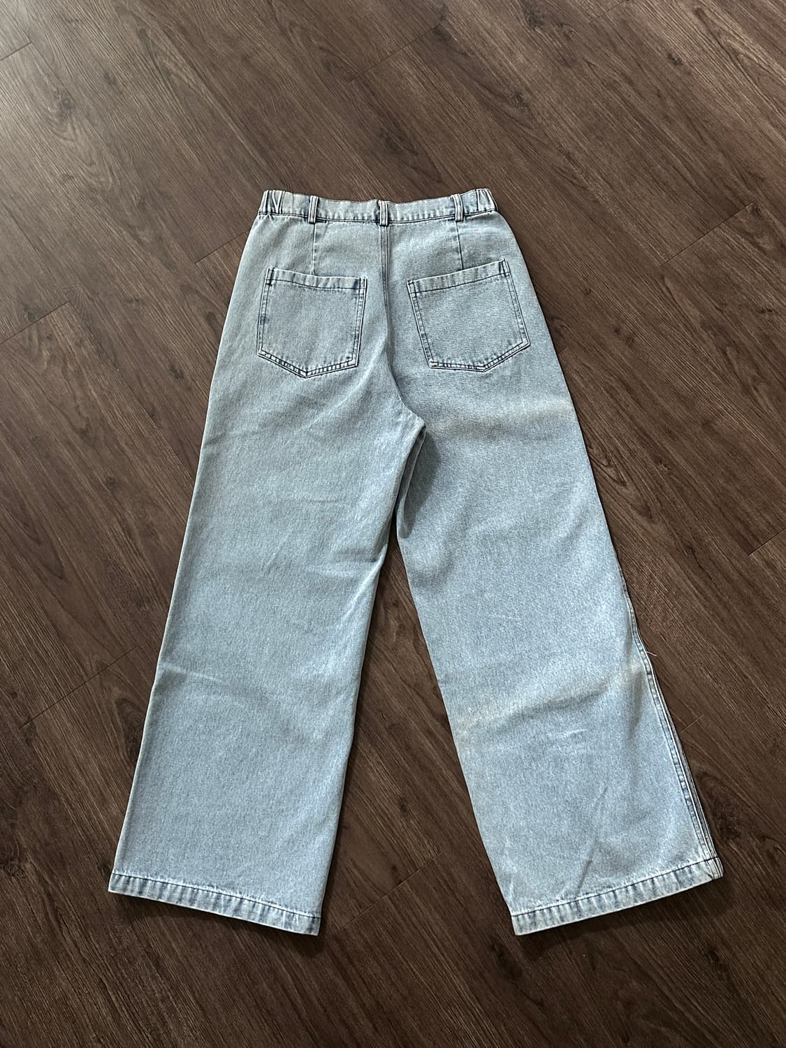 Staffpick 와이드 사이드 트랙 데님 팬츠 상품이미지8