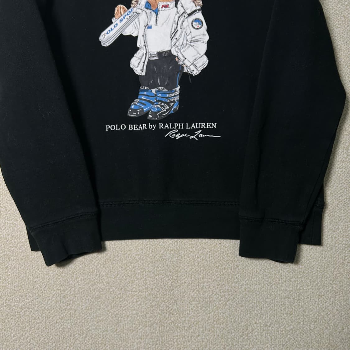 (S~M) 폴로 랄프로렌 폴로베어 블랙 맨투맨 상품이미지5