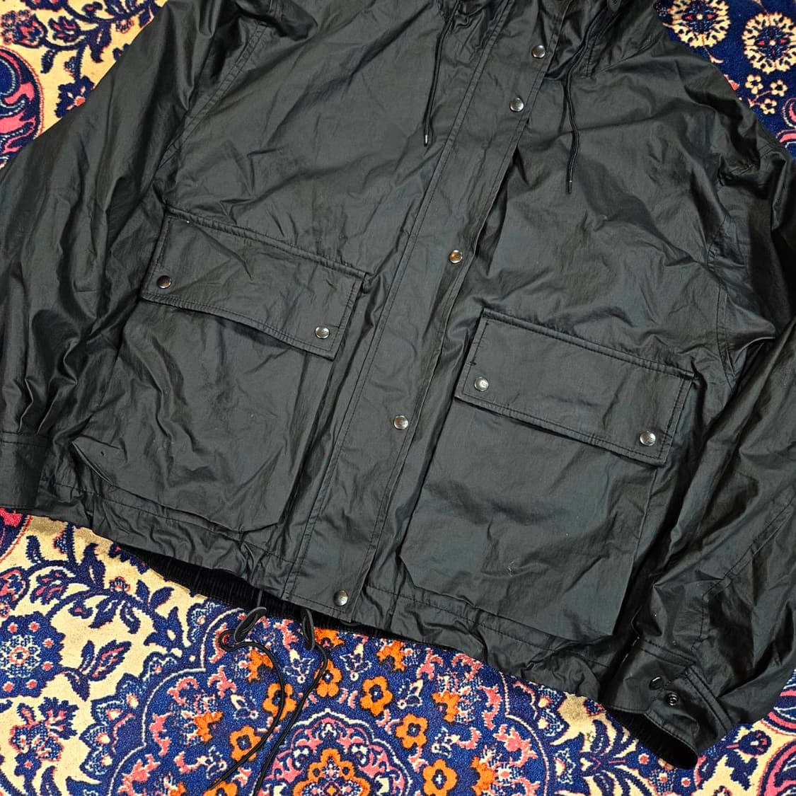 스튜디오톰보이 골덴 배색 나일론
코팅 후드 숏 필드자켓 상품이미지2