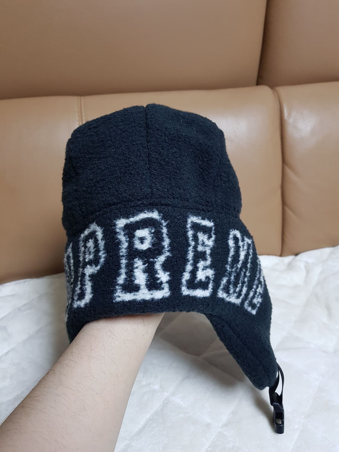 슈프림 셔링 트루퍼 햇 모자 블랙 23FW 상품이미지4