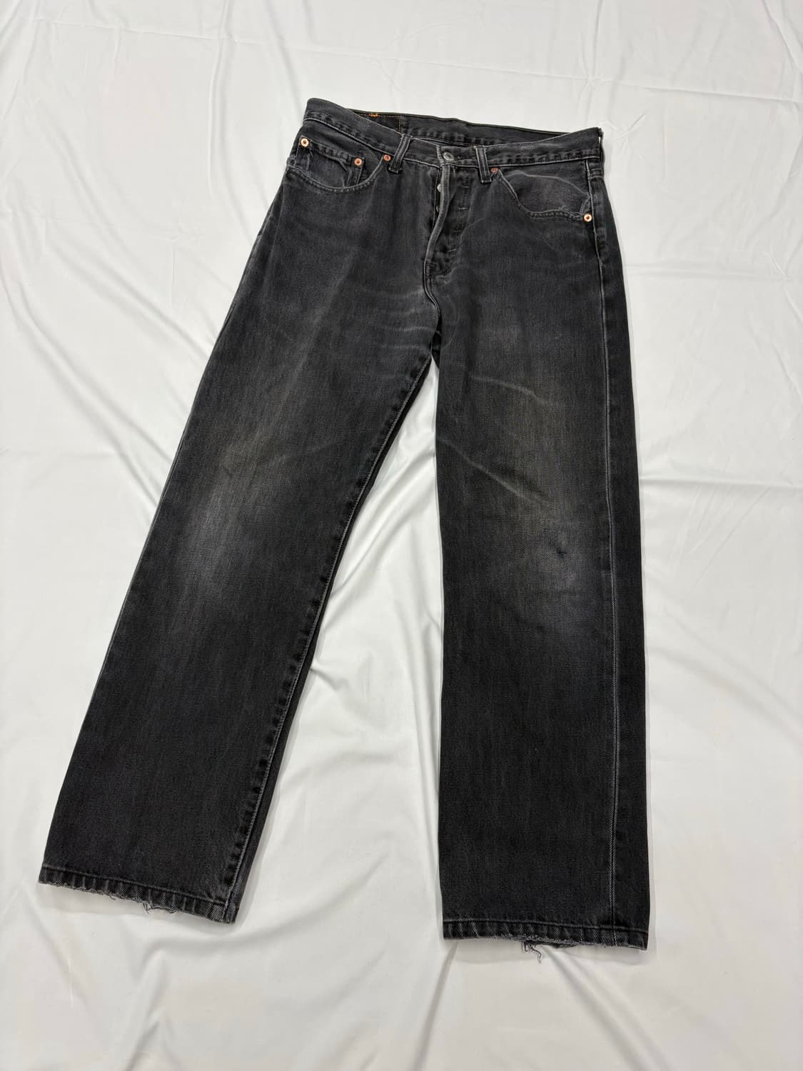 Levis 리바이스 501 블랙 워싱 데님 팬츠 Levis 501 상품이미지4
