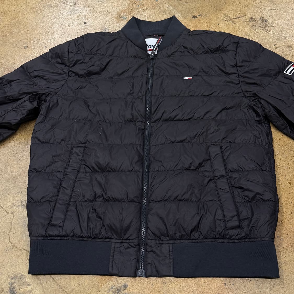 [정품/M] 타미힐피거 블랙 패딩 점퍼 b14 상품이미지3