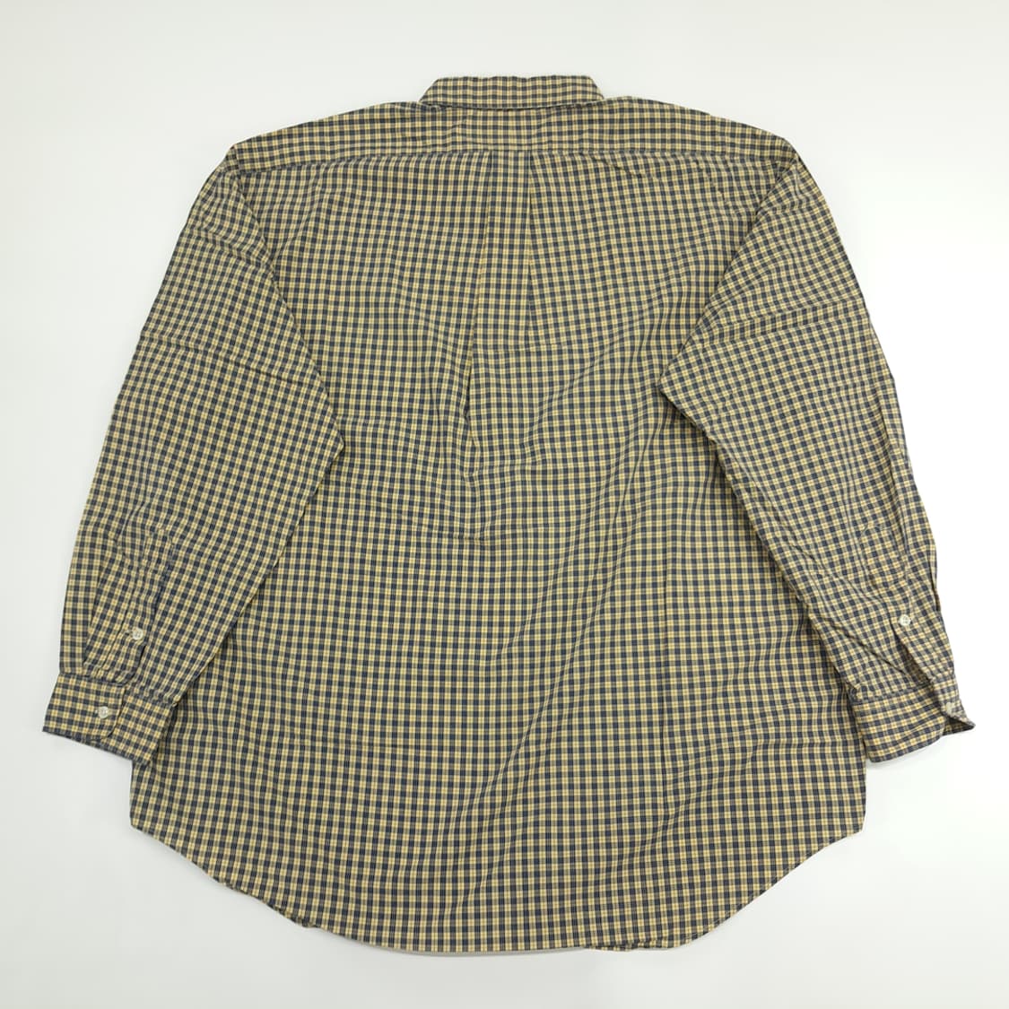 Co798 XL 폴로 랄프로렌 옐로우네이비 미니타탄체크 긴팔 셔츠 남방 상품이미지7