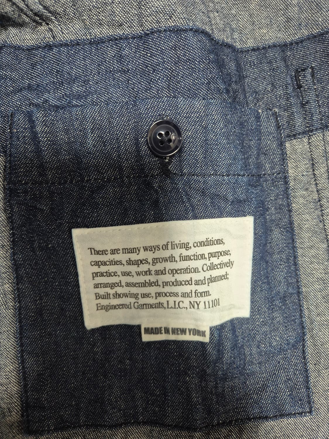 엔지니어드가먼츠 베드포드 데님 자켓(인더스트리얼 블루) L 상품이미지2
