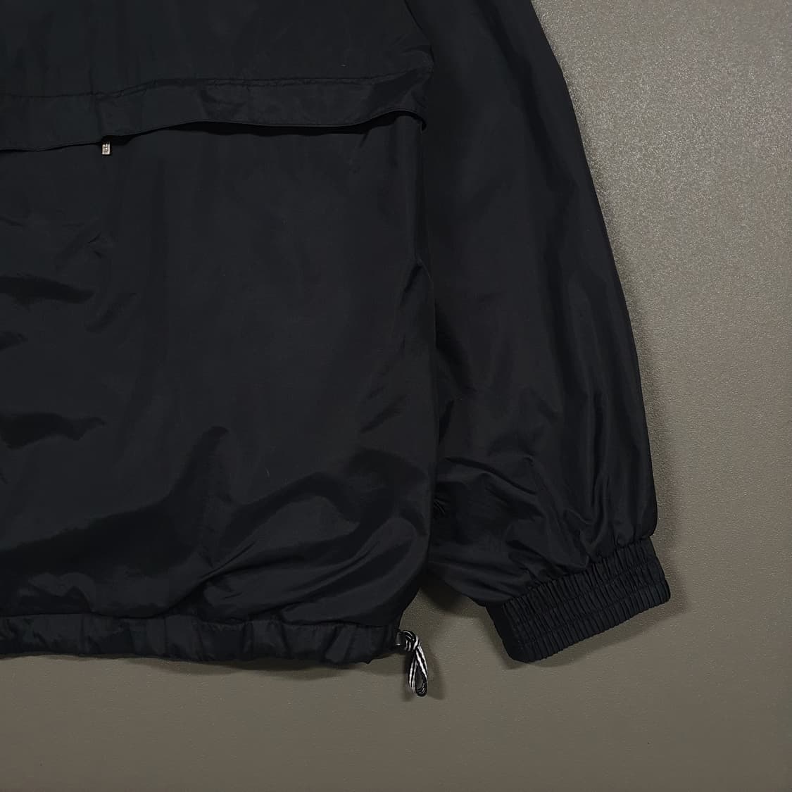 115 (3XL) 아디다스 대장급 올드 삼선 바람막이 집업 자켓 블랙 상품이미지4