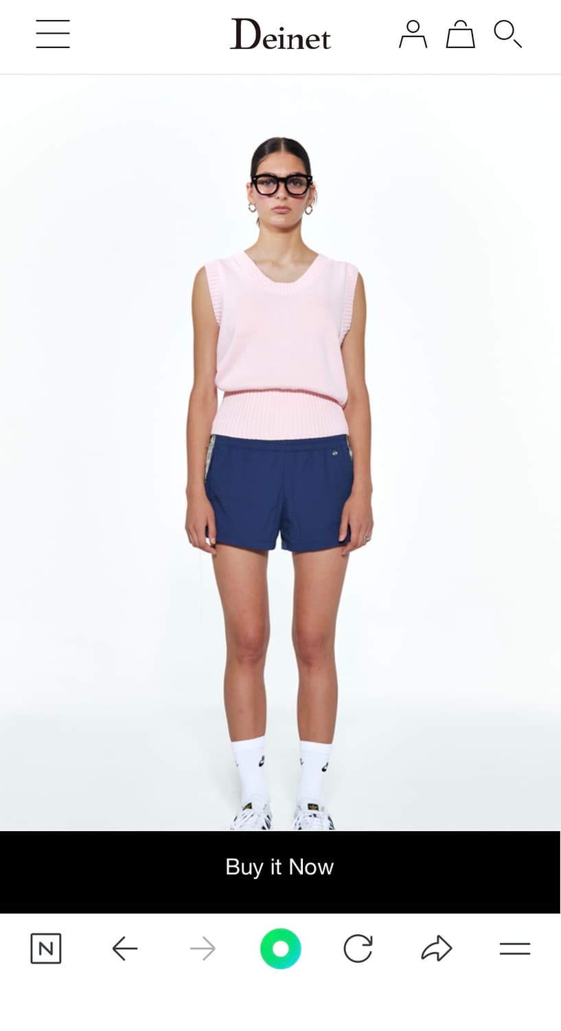 다이닛 ESSENTIAL ROUND KNIT VEST IN PINK 상품이미지1
