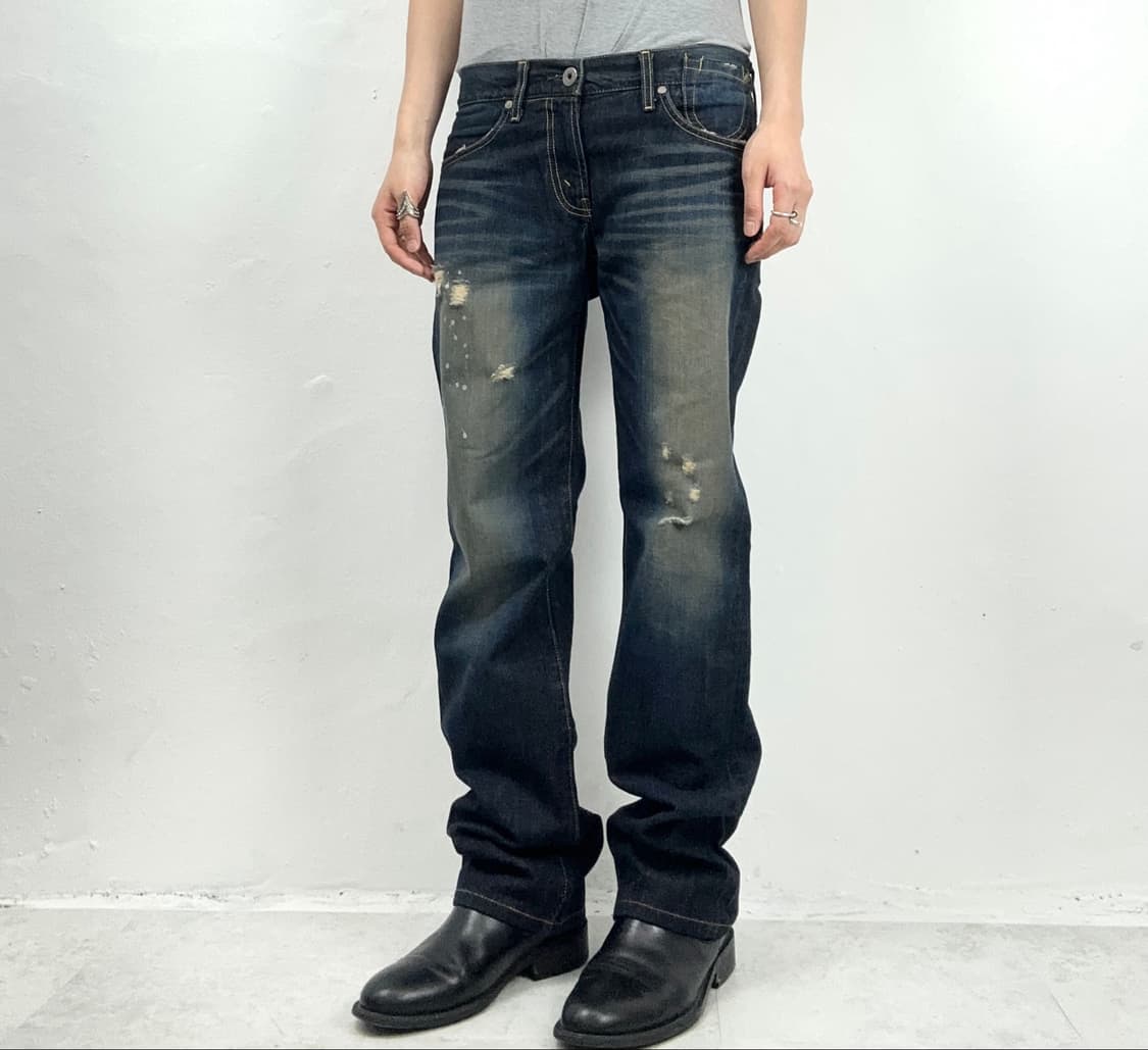 2000s Levi’s 502 Distressed Paint Splatt 상품이미지1