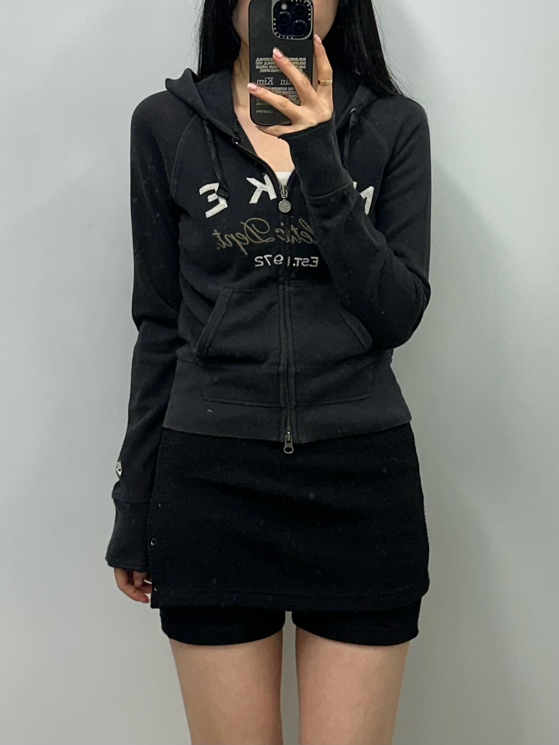00s 나이키 투웨이 블랙 후드집업 상품이미지1