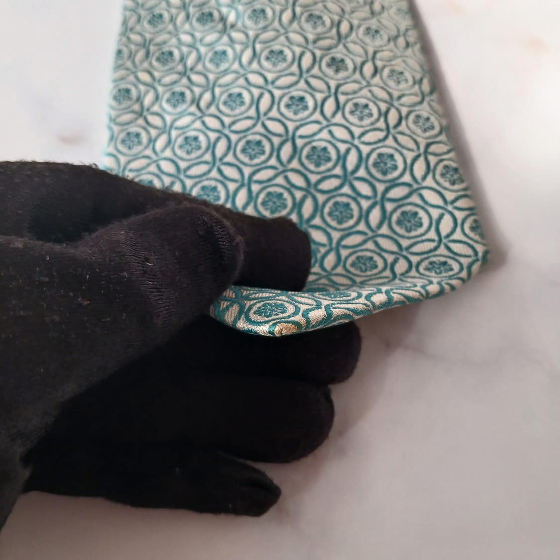 베르사체 실크 민트 자카드 넥타이 9.5cm A등급 A19672 상품이미지7