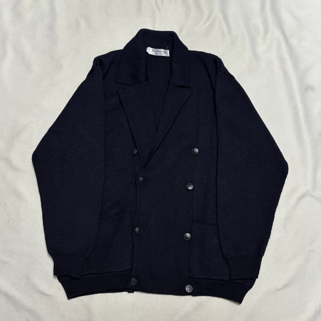 S 버버리 더블 브레스티드 네이비  니트 가디건 상품이미지2