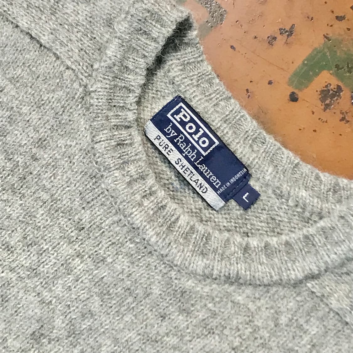 폴로랄프로렌 셰틀랜드 울 그레이 니트 남성 102 105 여성 프리사이즈 상품이미지2