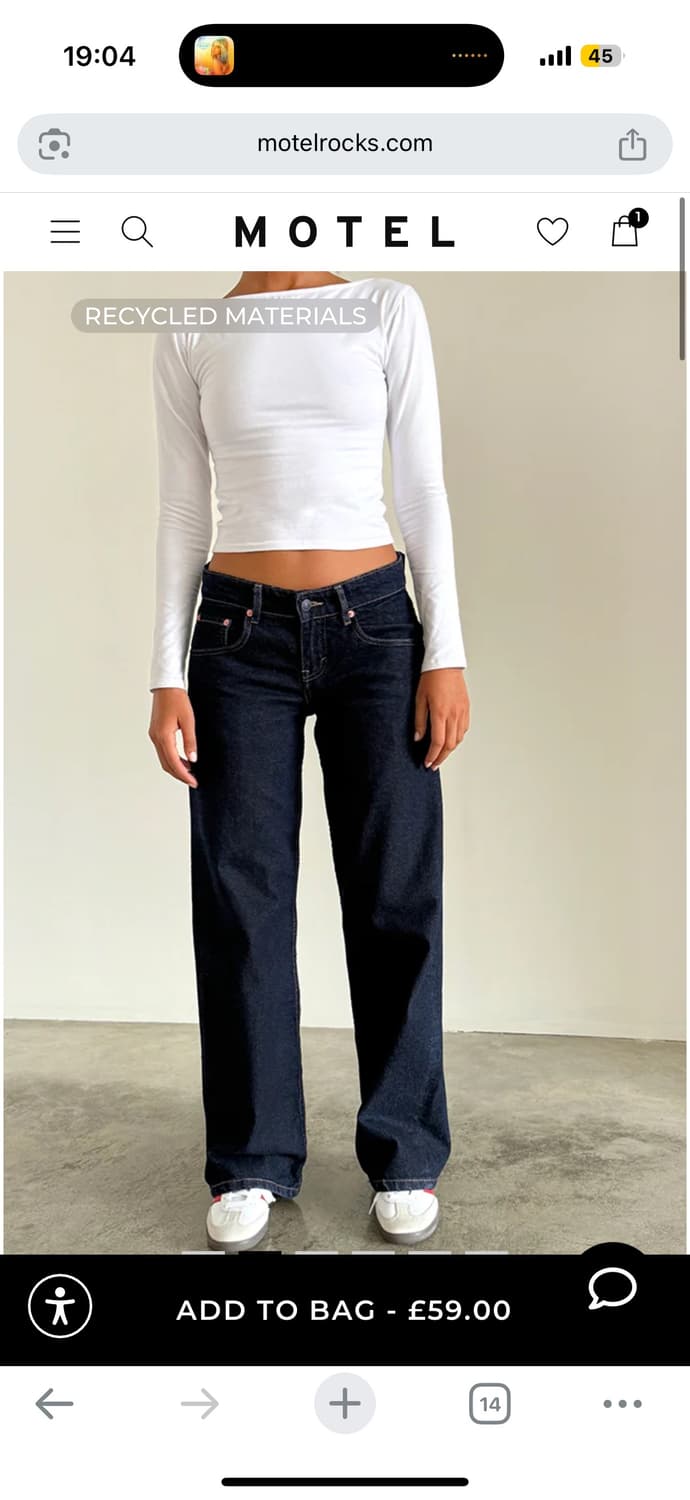 MOTEL ROCKS low rise parallel jeans 상품이미지1
