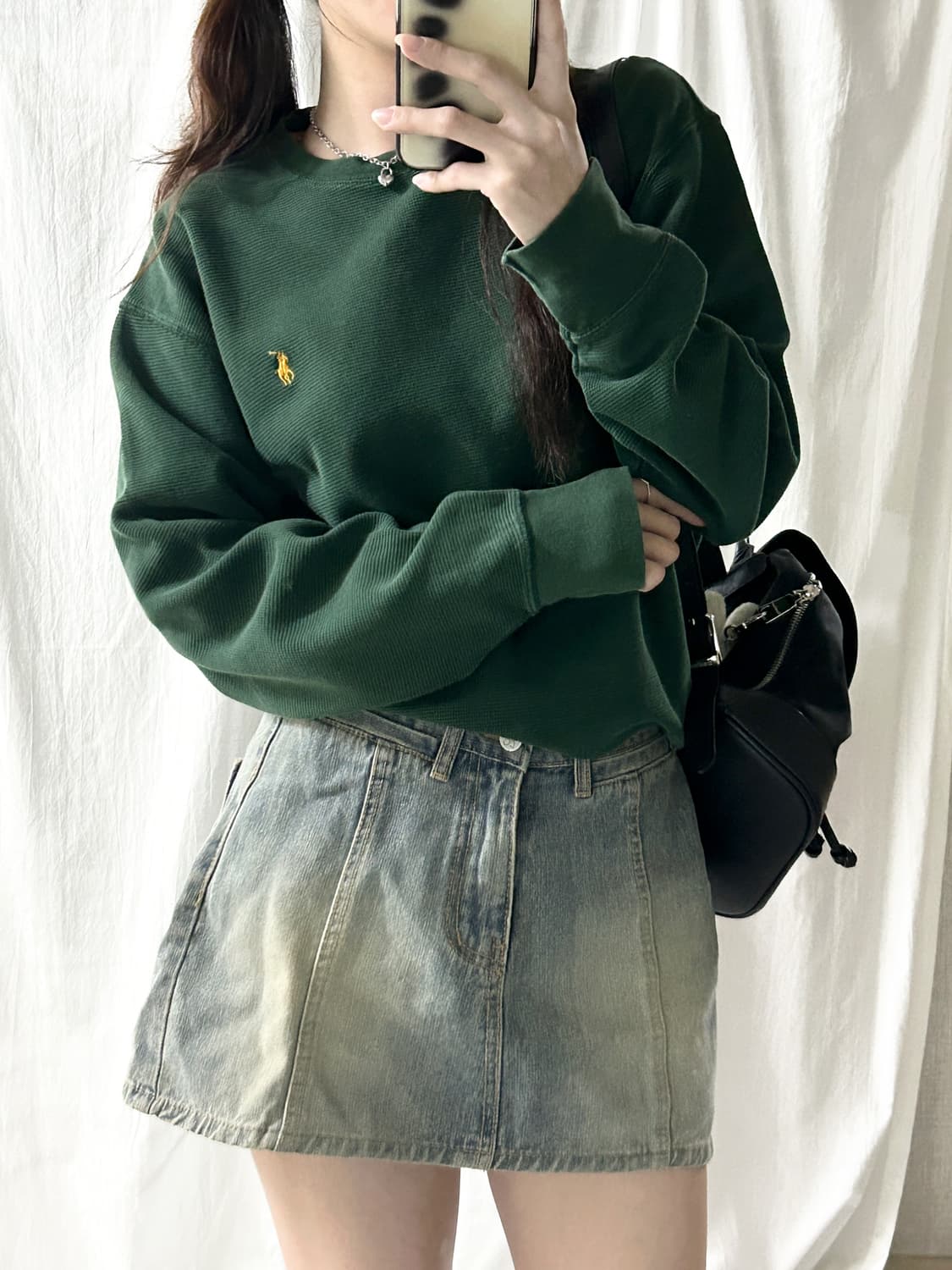 폴로 딥그린 와플 롱슬리브 상품이미지3