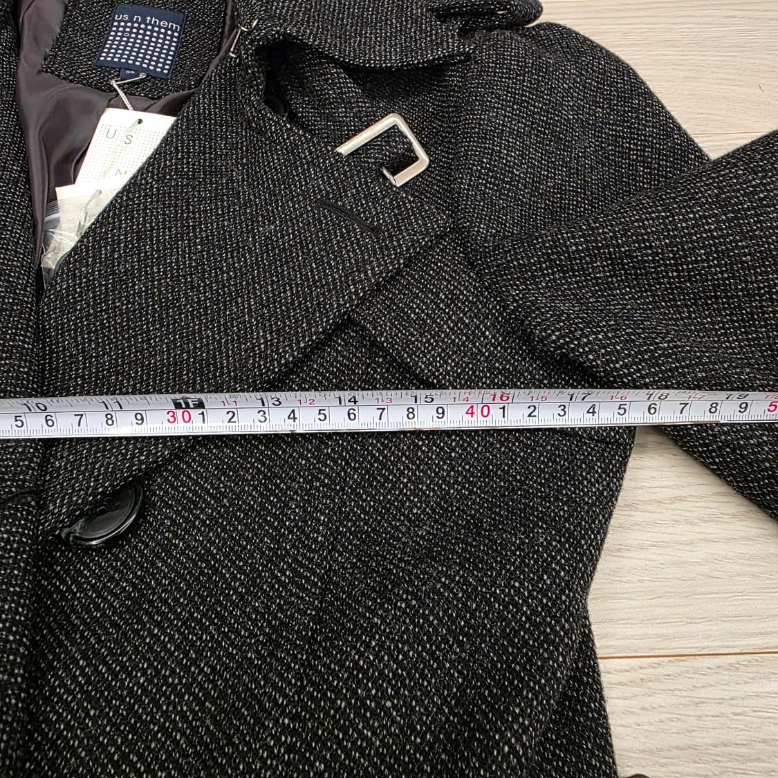 남성 더블 모직 코트 블랙 상품이미지4