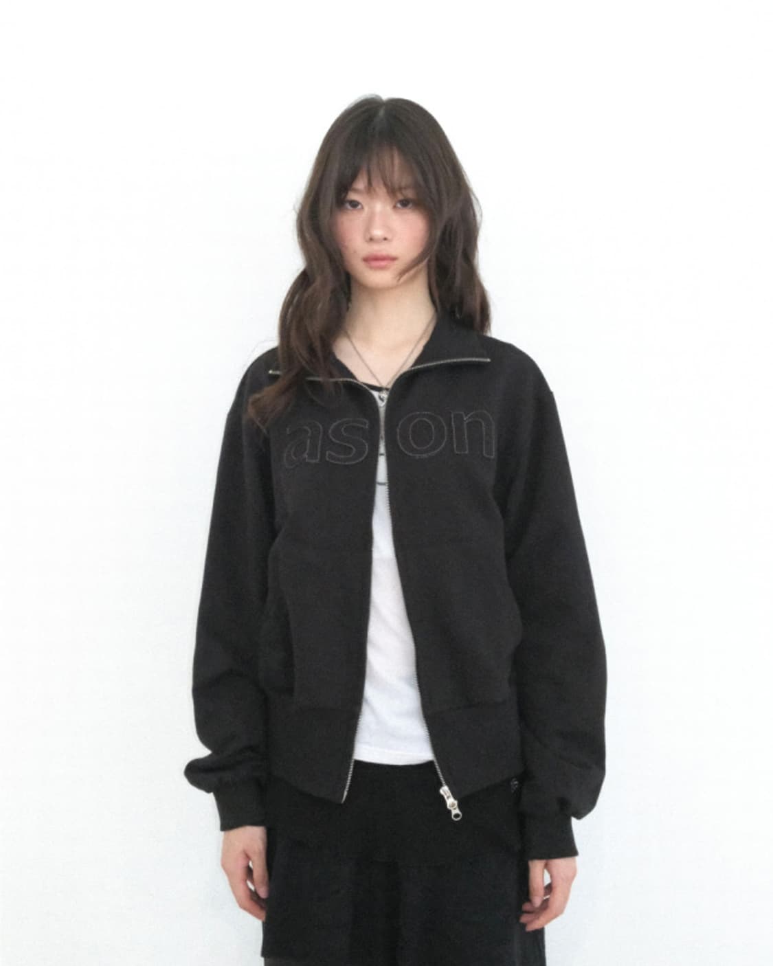 애즈온 BAY SWEAT ZIP-UP BLACK 베이 스웻 집업 블랙 상품이미지3