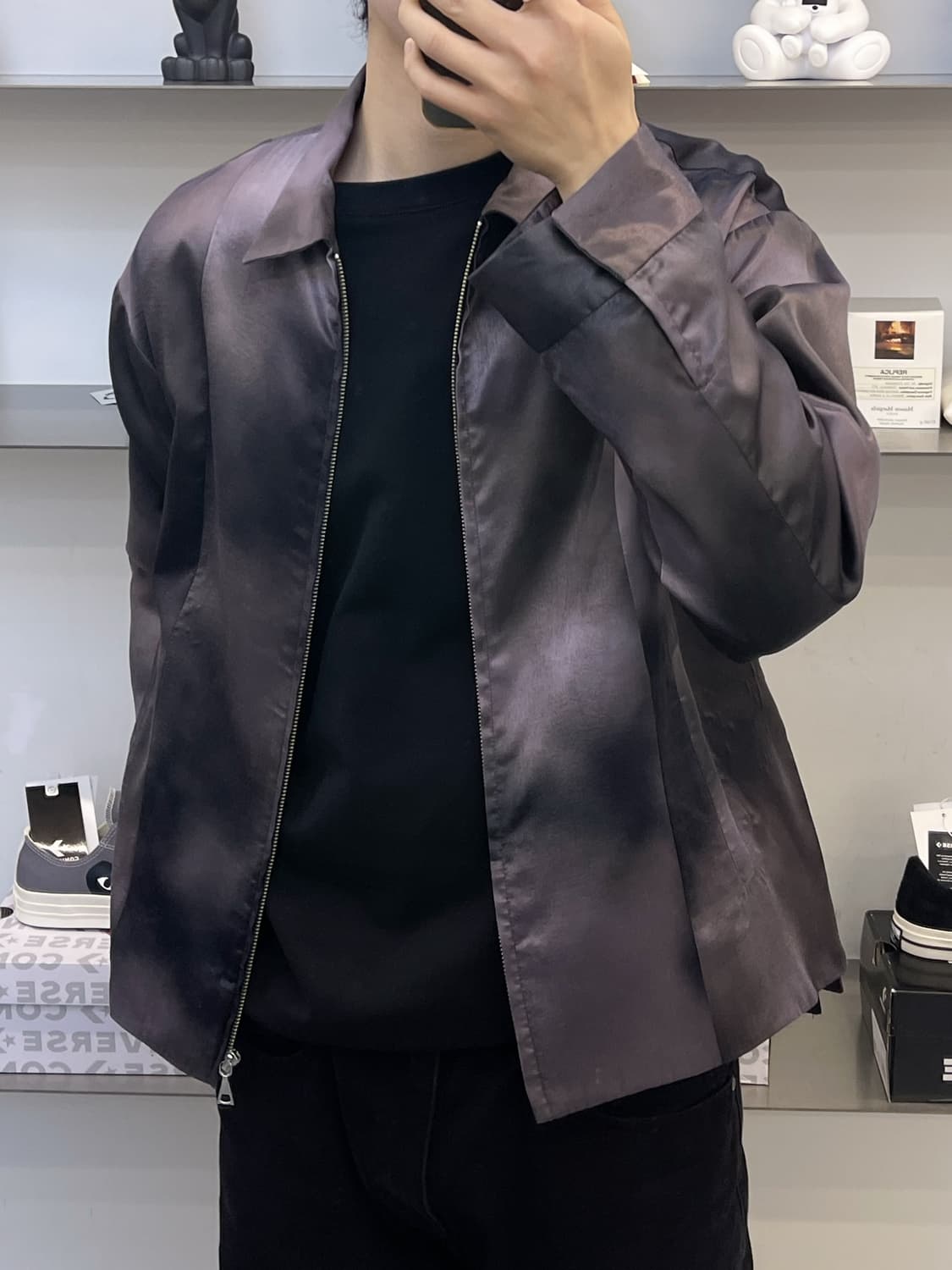 하레 그라디언트 새틴 집 자켓 상품이미지2