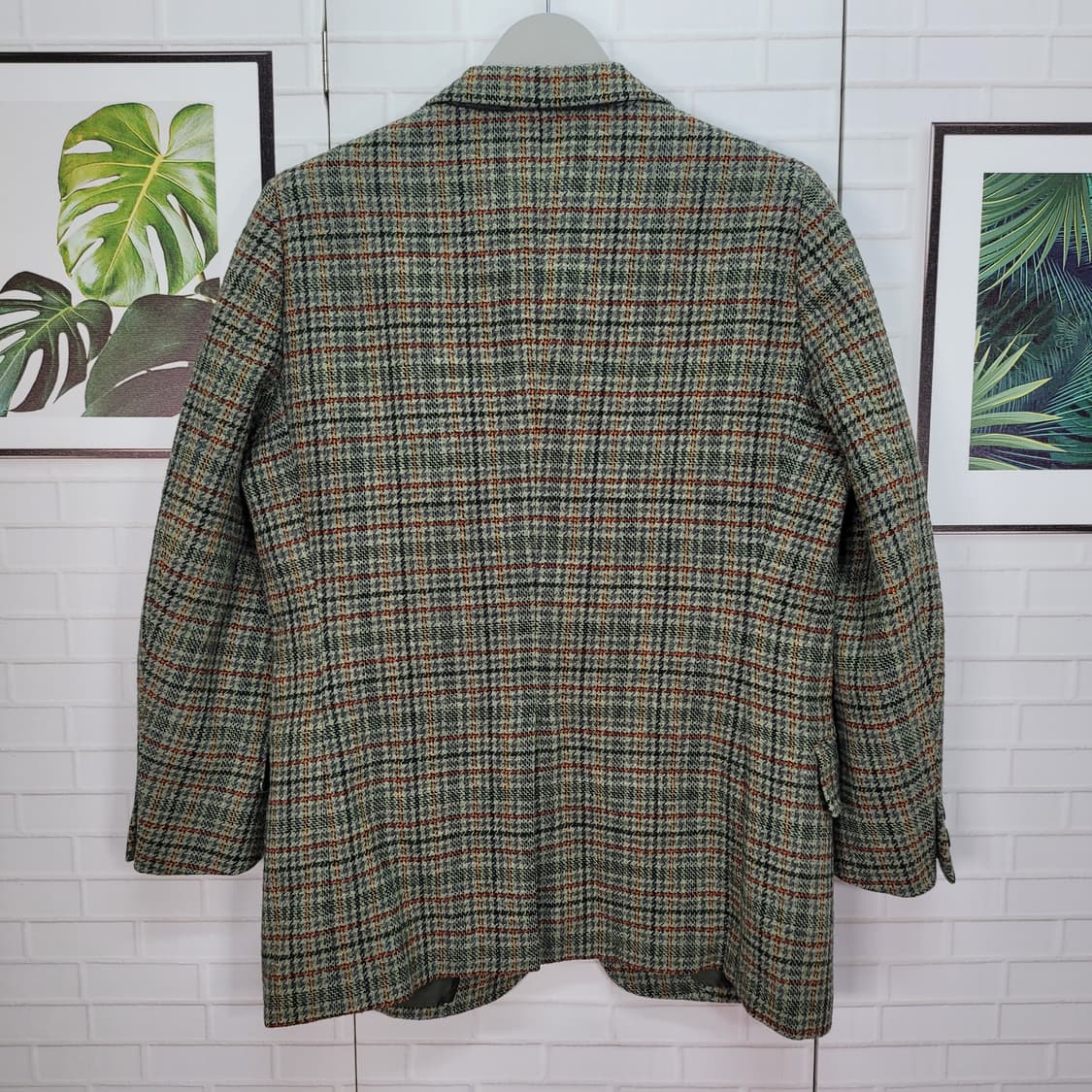 80s 버버리 하운드투스 울 블레이저 자켓 M 95사이즈 상품이미지5