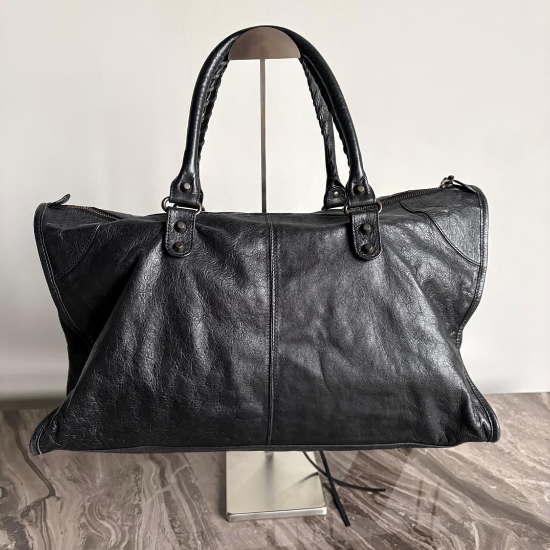 발렌시아가 모터 워크 토트백 블랙 상품이미지3