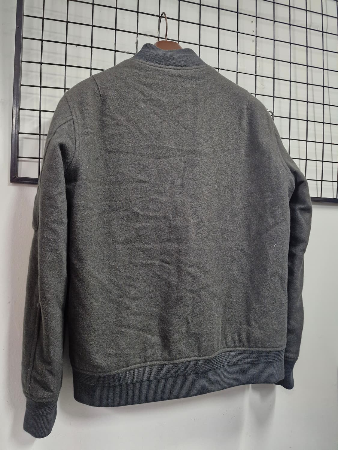 95-100L 라코스테 울 폴리에스터 봄버 자켓 카키. 상품이미지7