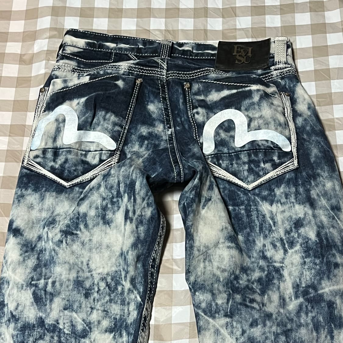에비수 워싱 데님팬츠 28 빈티지 데미지 워싱 청바지 상품이미지6