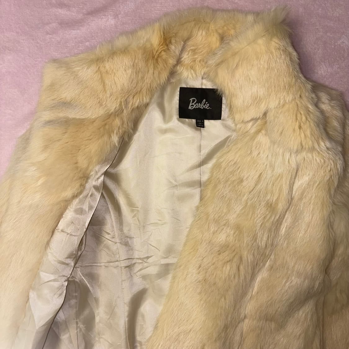 Barbie 바비 아이보리 래빗 퍼 자켓 상품이미지4
