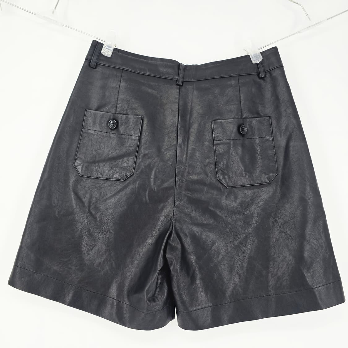 블랙 레더 반바지 숏팬츠 상품이미지6