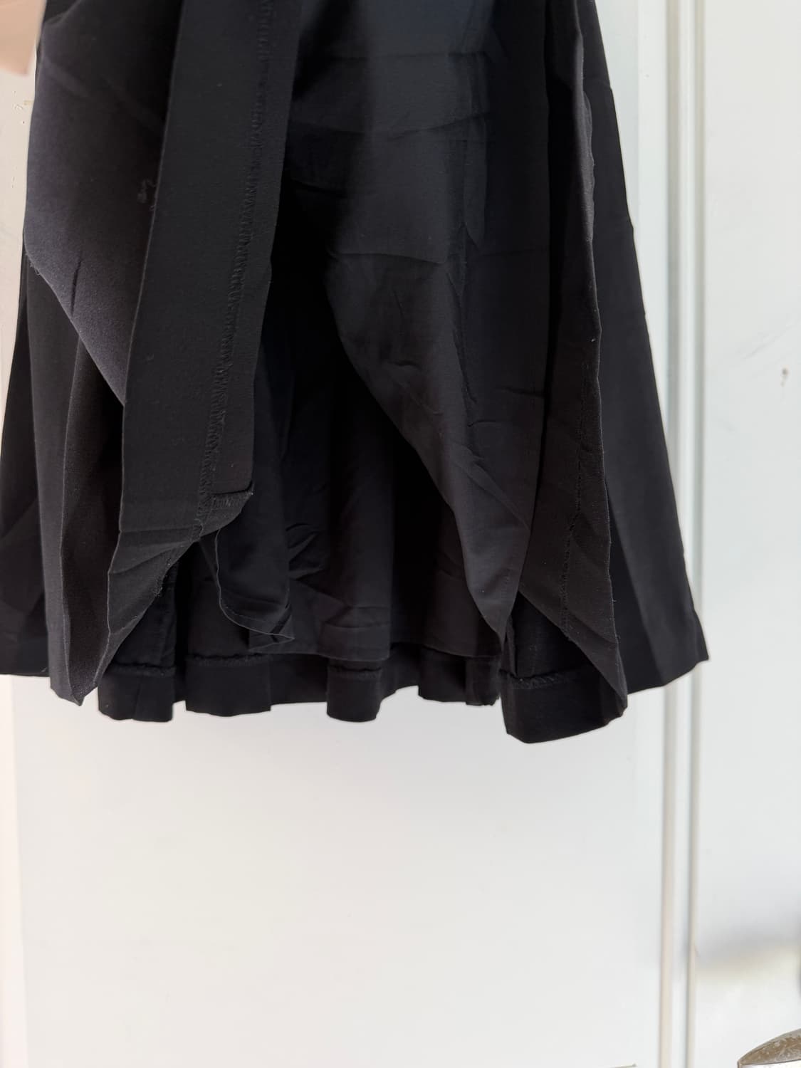 일본빈티지 블랙 핀턱 미디스커트 상품이미지6