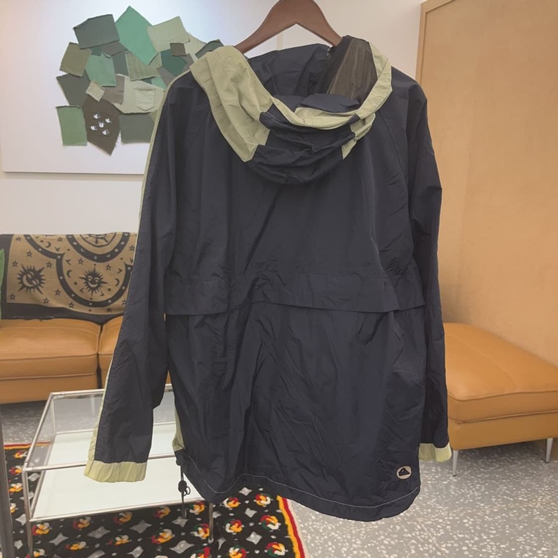 퀵실버 배색 피스타치오그린 아노락 반집업 바람막이 XL C07743 상품이미지4