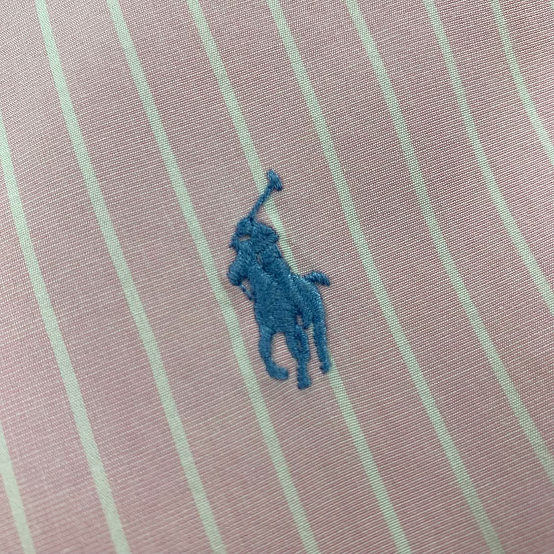 폴로 랄프로렌 포니로고 클래식핏 핑크 스트라이프 하프셔츠 상품이미지3