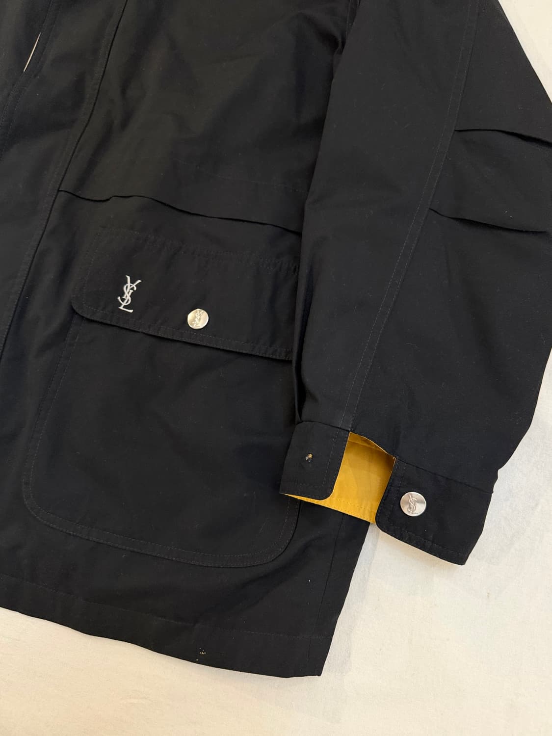 90s YSL 리버시블 블루종 자켓 머스타드 블랙 상품이미지3