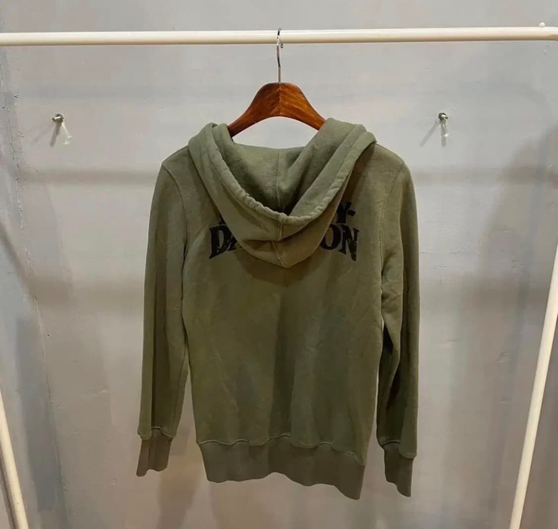 빈티지 큐빅 카키후드집업 상품이미지2