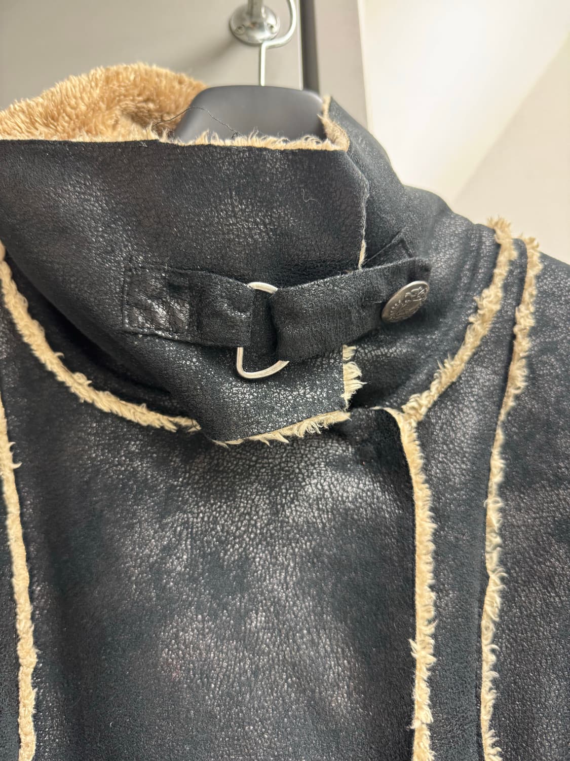 블랙 롱 무스탕 | 영국 빈티지 상품이미지4