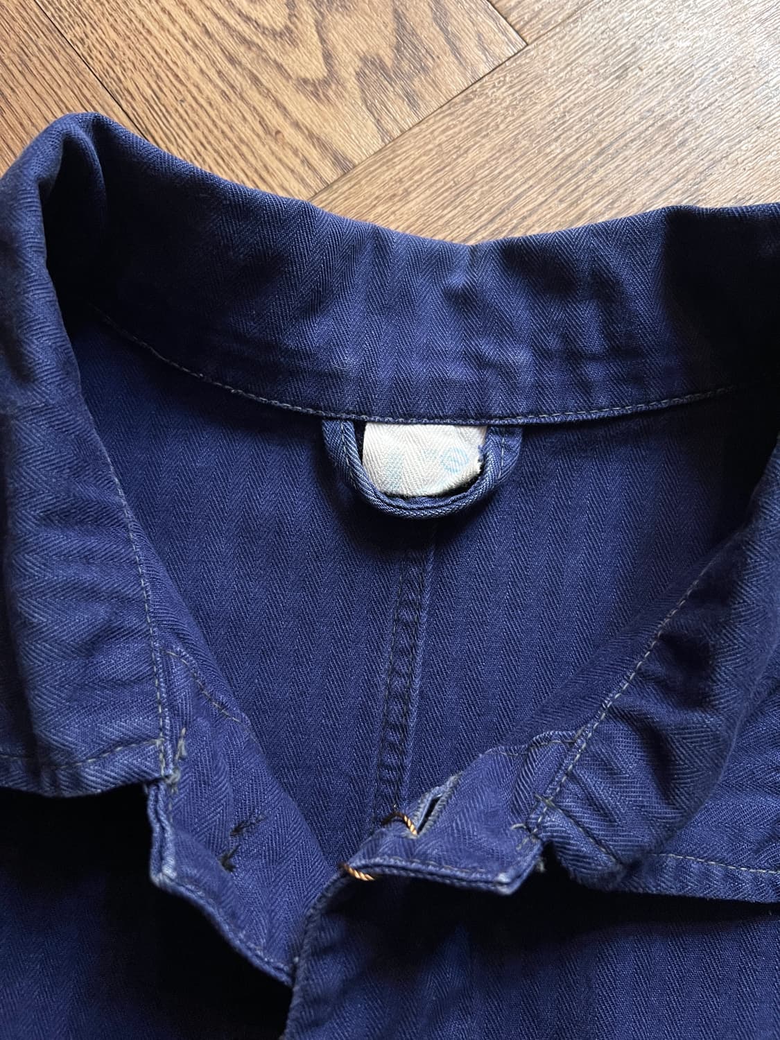 [XL]빈티지 페인팅 3포켓 HBT 프렌치 워크 자켓 상품이미지2