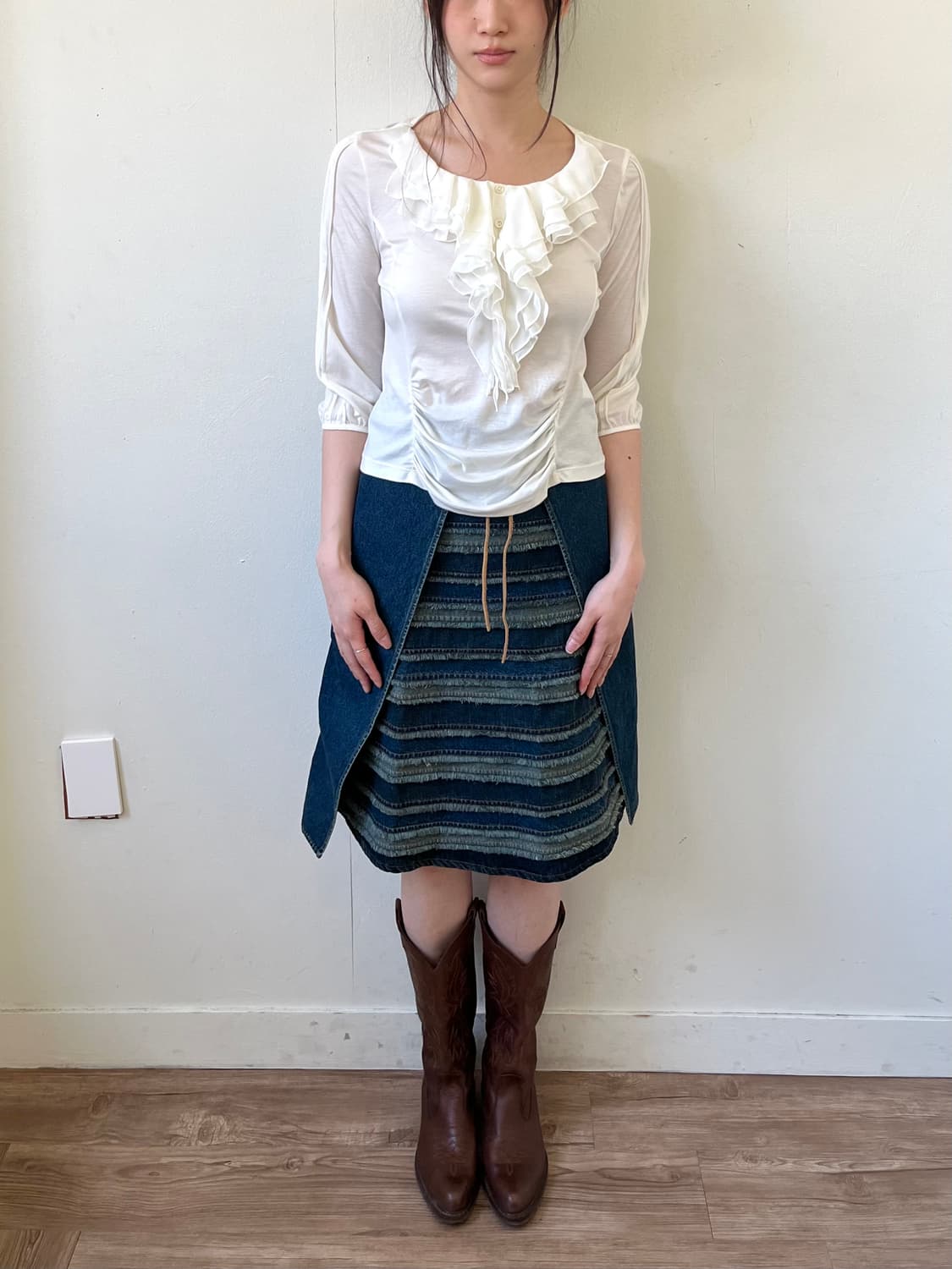 TARGA 허리케인 데님 스커트 상품이미지8