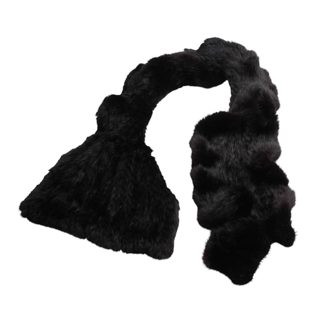 문배트 블랙 니팅 밍크 퍼 넥 워머 상품이미지3