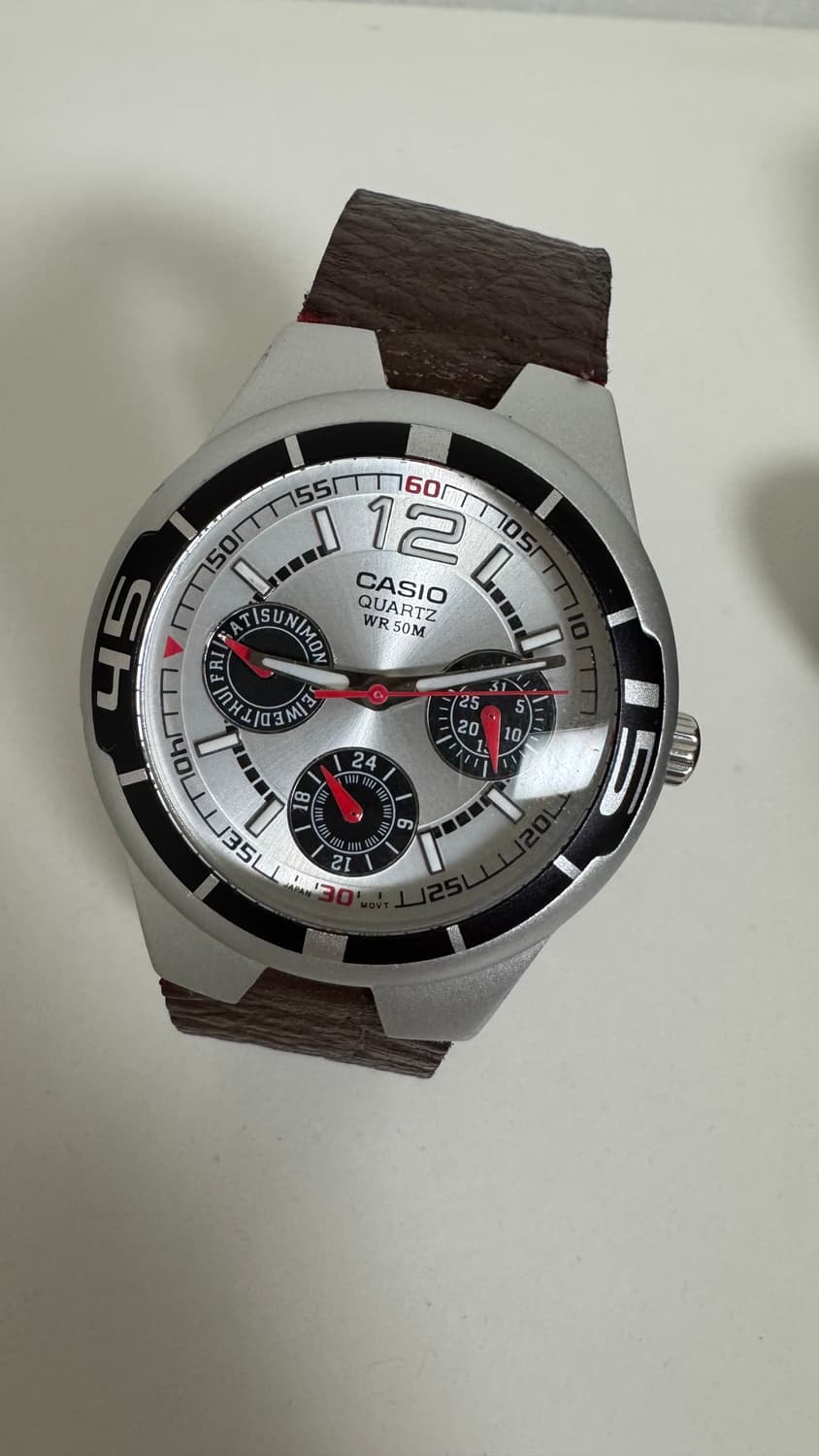 카시오 쿼츠 손목시계 가죽시계 상품이미지1
