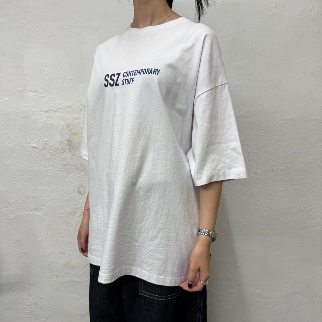 SSZ(by BEAMS) 24ss CS 2 양면 프린트 오버 크루넥 반팔 상품이미지1