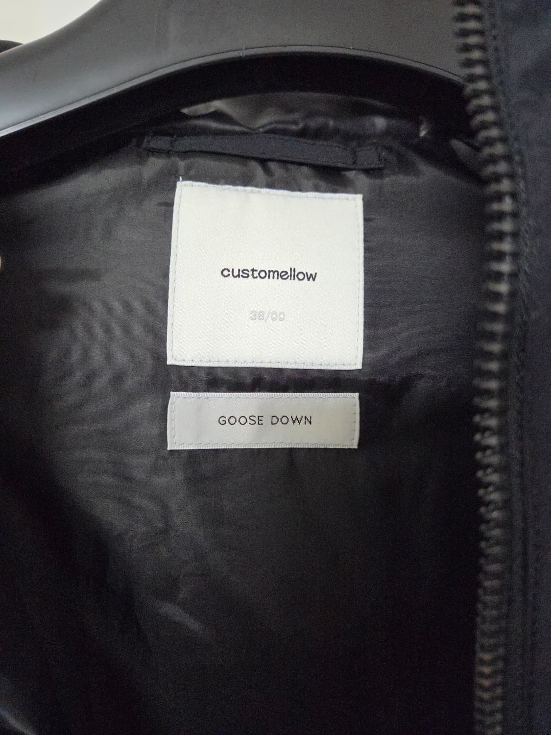 [새상품] 코오롱 커스텀멜로우 숏 구스다운 봄버패딩 블랙 L 상품이미지6