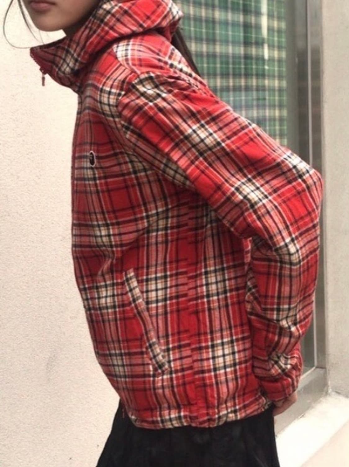 베이프 레드 플래드 자켓 상품이미지2