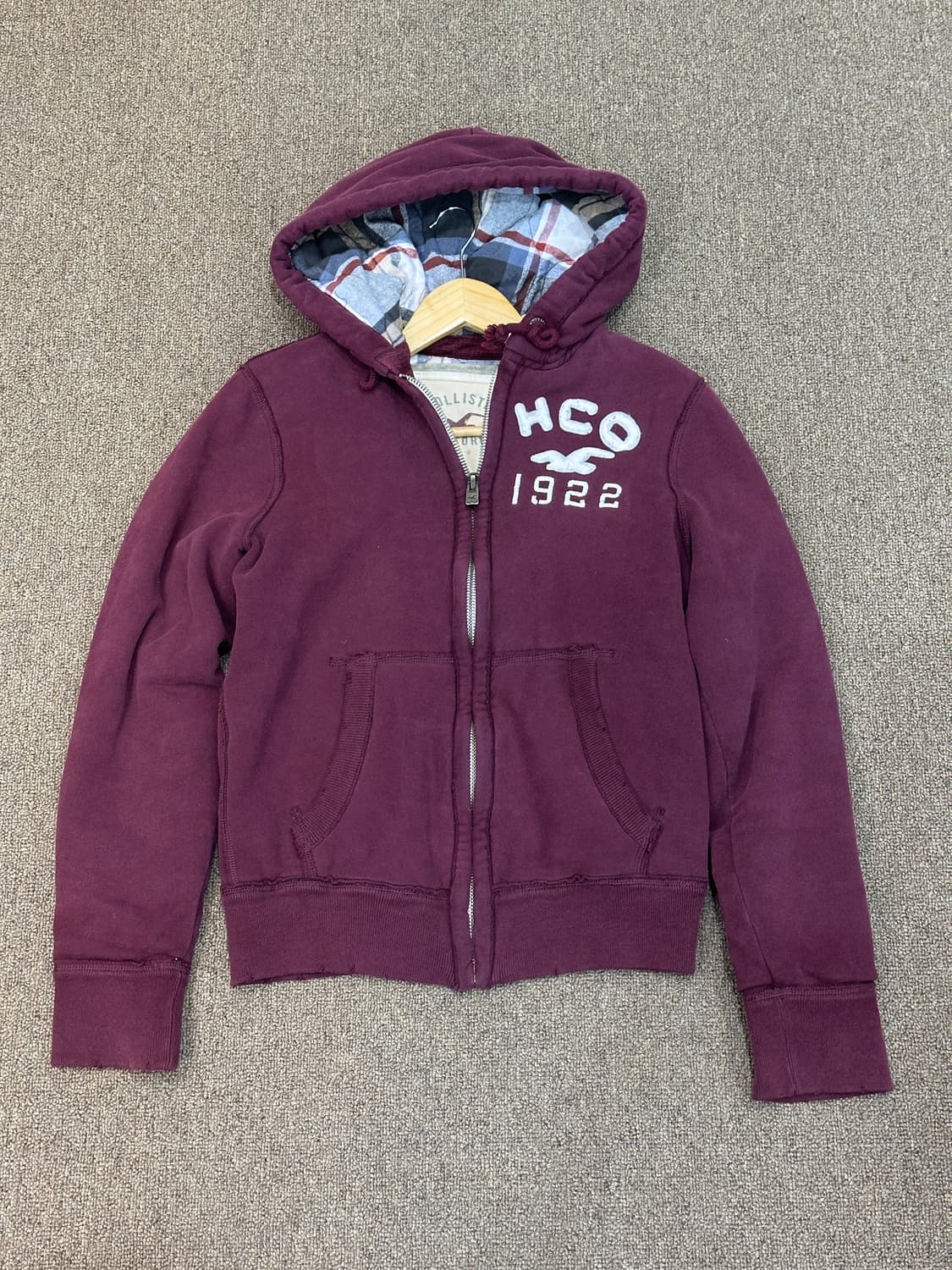 홀리스터 헤비웨이트 누빔안감 후드집업 xs 상품이미지1