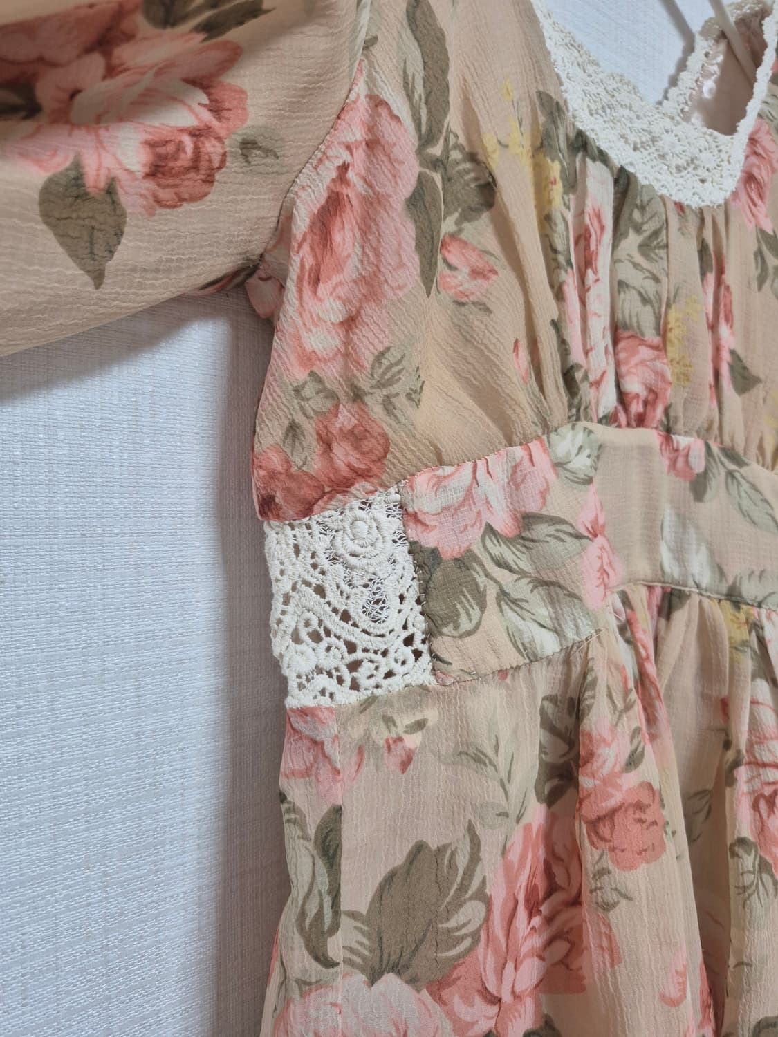 리즈리사 수선품 초고전템 히메갸루 앤틱플라워 베이지 블라우스 상품이미지3