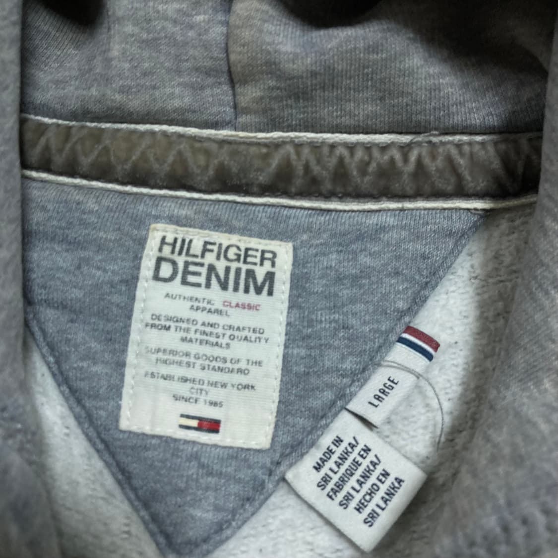 타미힐피거 y2k 빅로고 그레이 후드 집업 상품이미지3