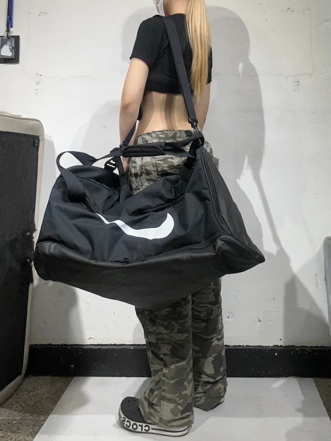 나이키 블랙 브라질리아 더플백 빅 로고 헬스 가방 크로스백  상품이미지1