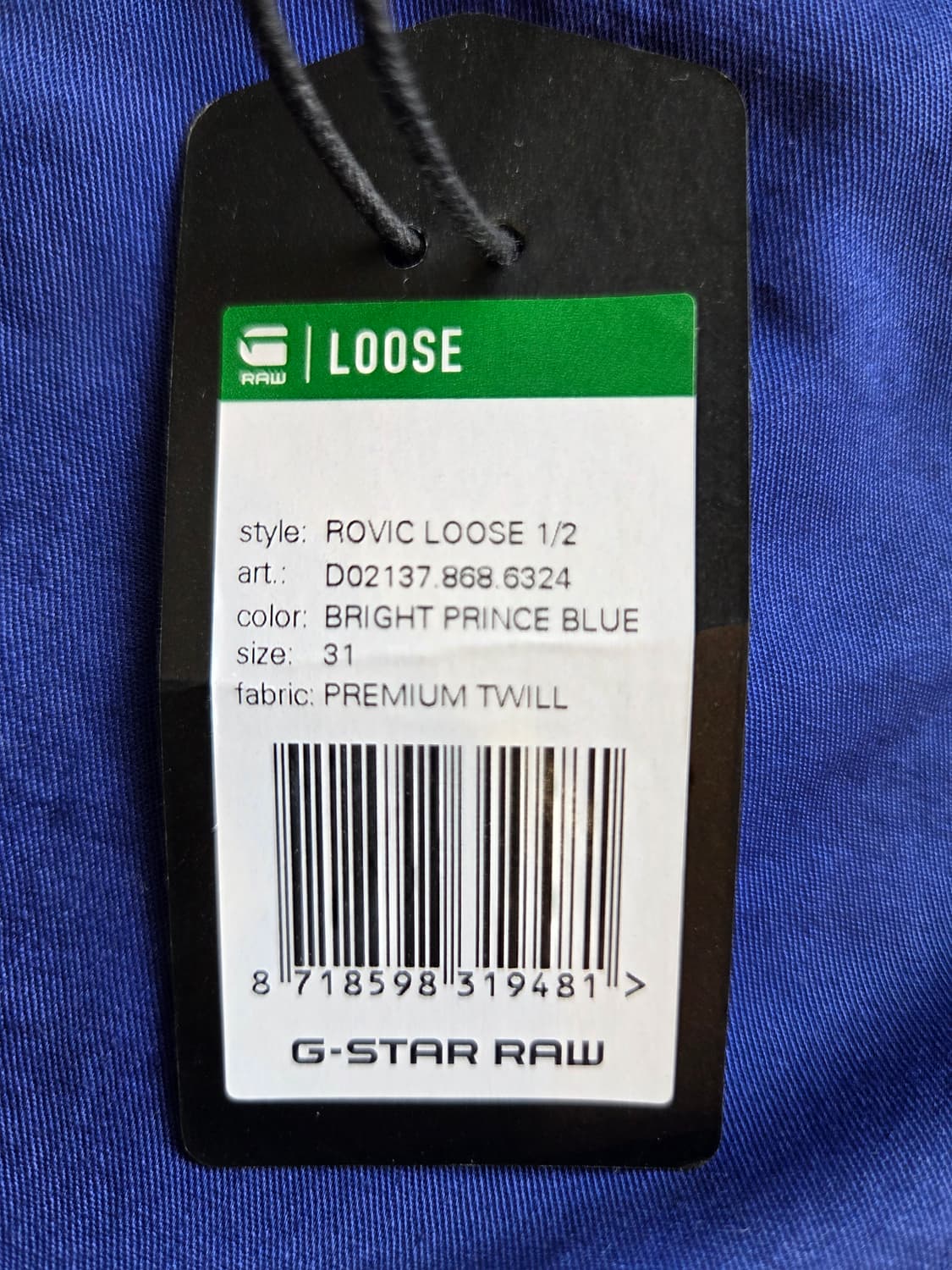 G-STAR RAW 블루 카고 반바지 (W31) 상품이미지9