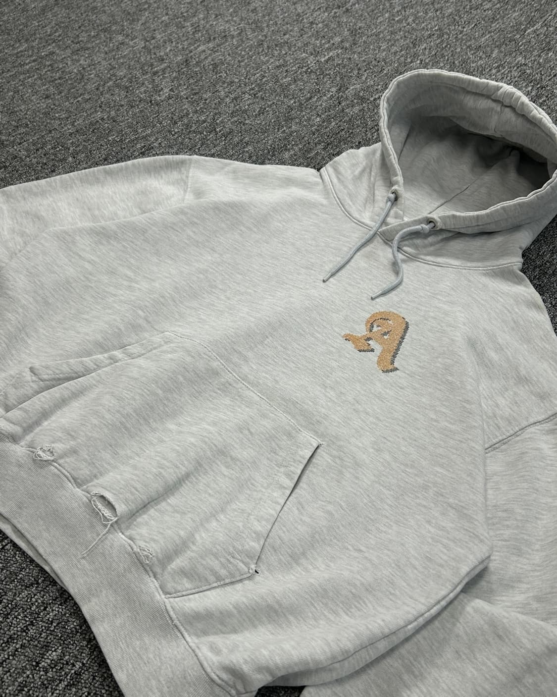 ADLV 빈티지 데미지 코튼 후드티 상품이미지3