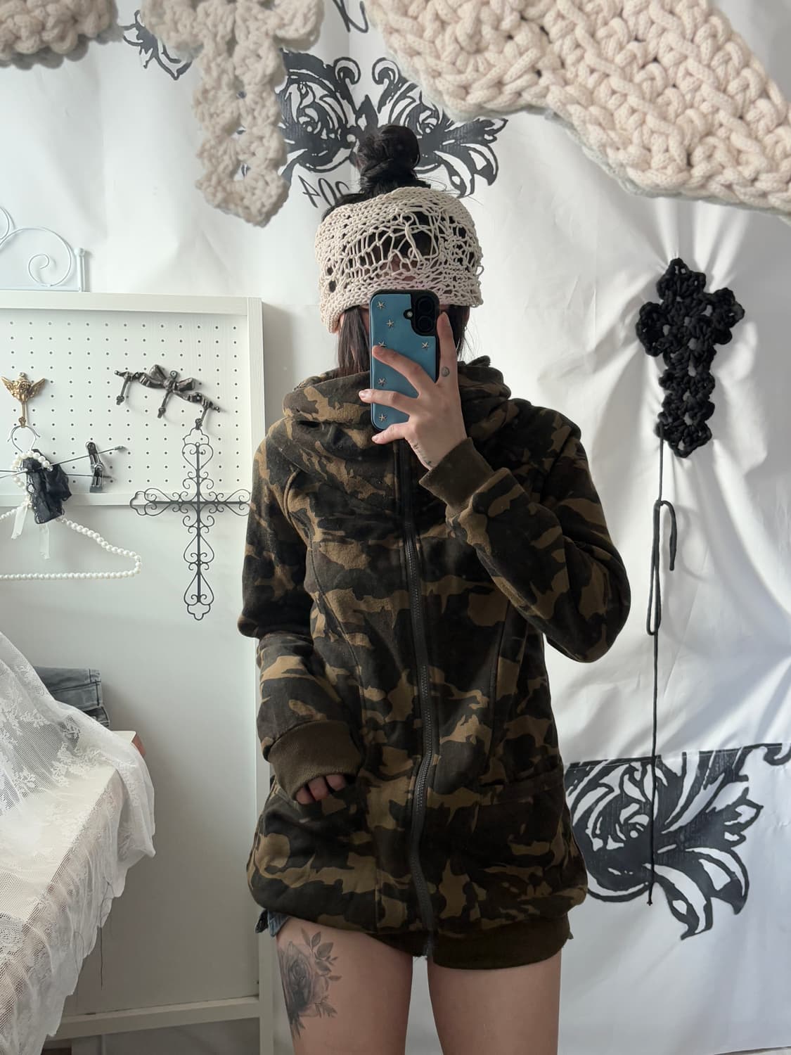 • Military High Neck Hooded Zip-Up 상품이미지4